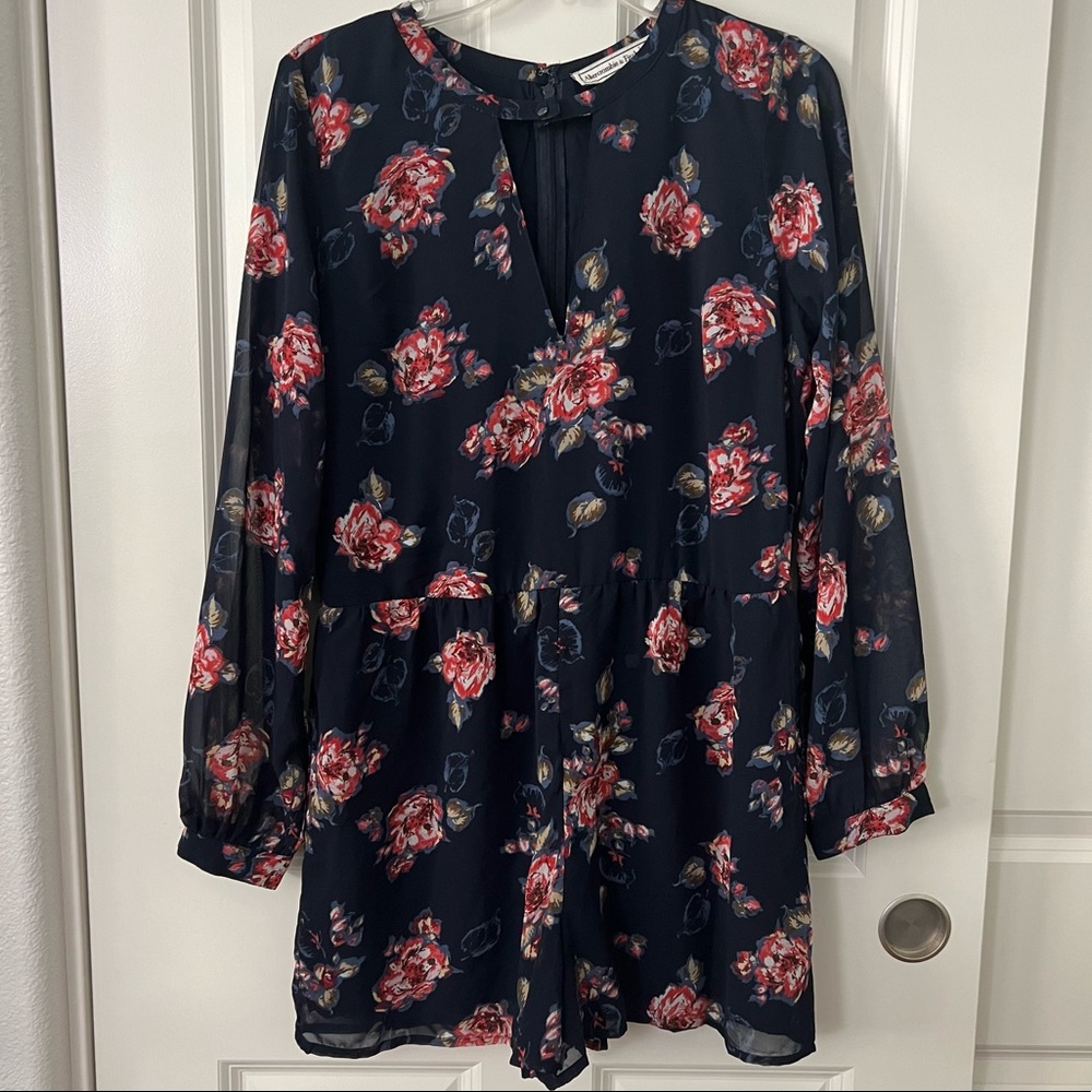 Abercrombie & Fitch Blue Floral Romper